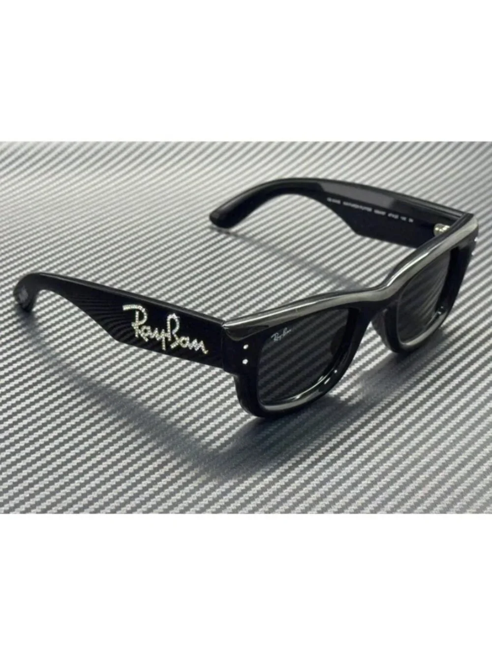 New Ray-Ban Men Black Strass Sunglasses 47-23-145